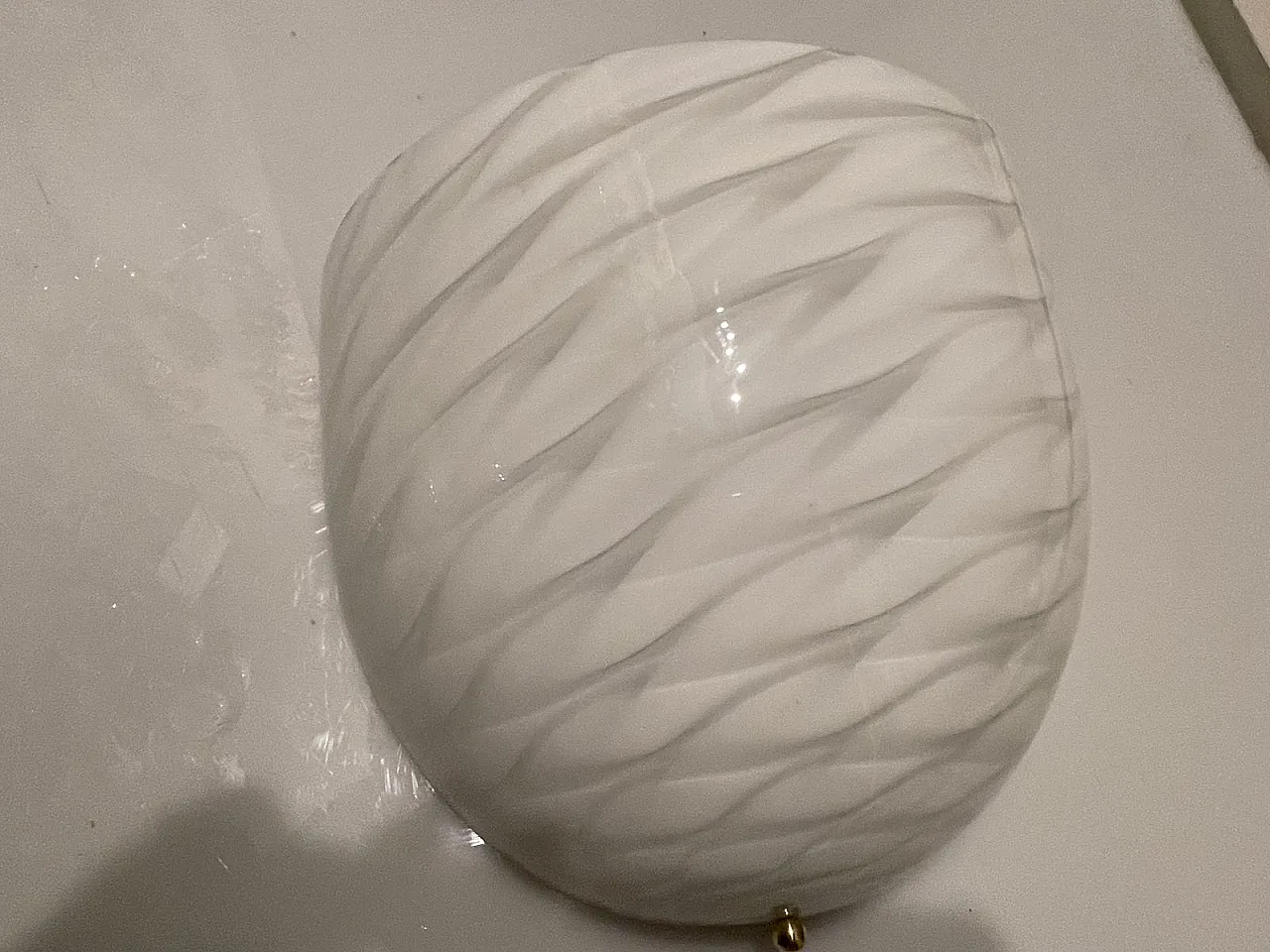 Pair of White Murano Glass Sconces by Diaz De Santillana, 1970s 7