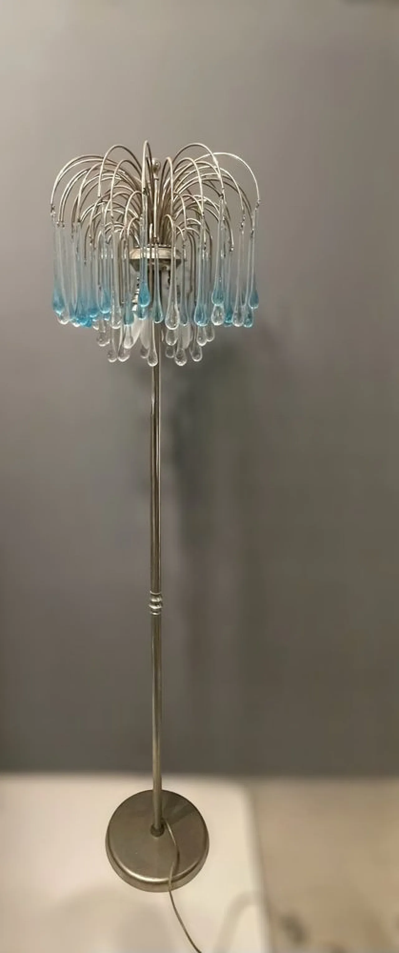 Waterfall floor lamp in Murano glass, 1960s 4