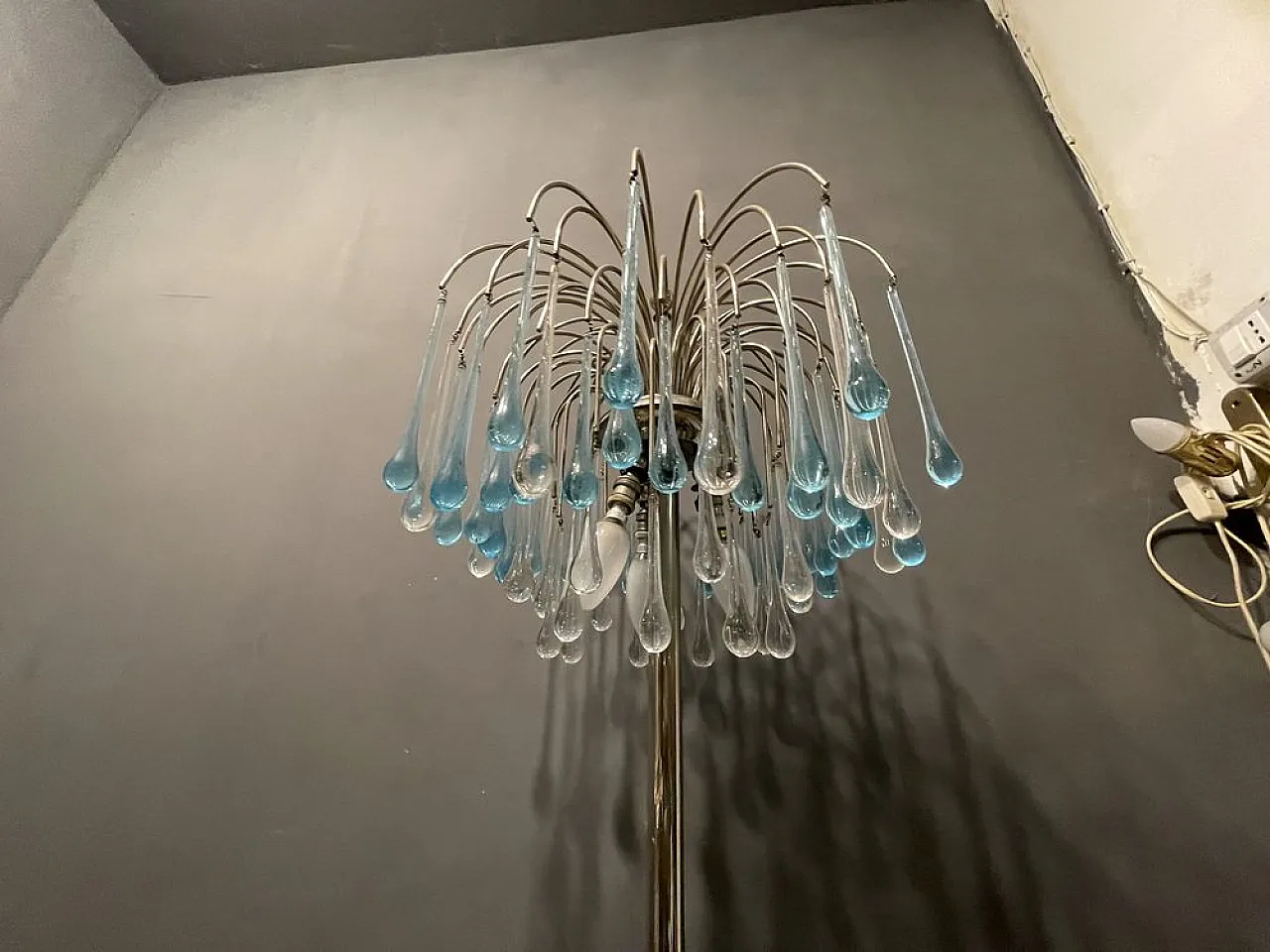 Waterfall floor lamp in Murano glass, 1960s 5