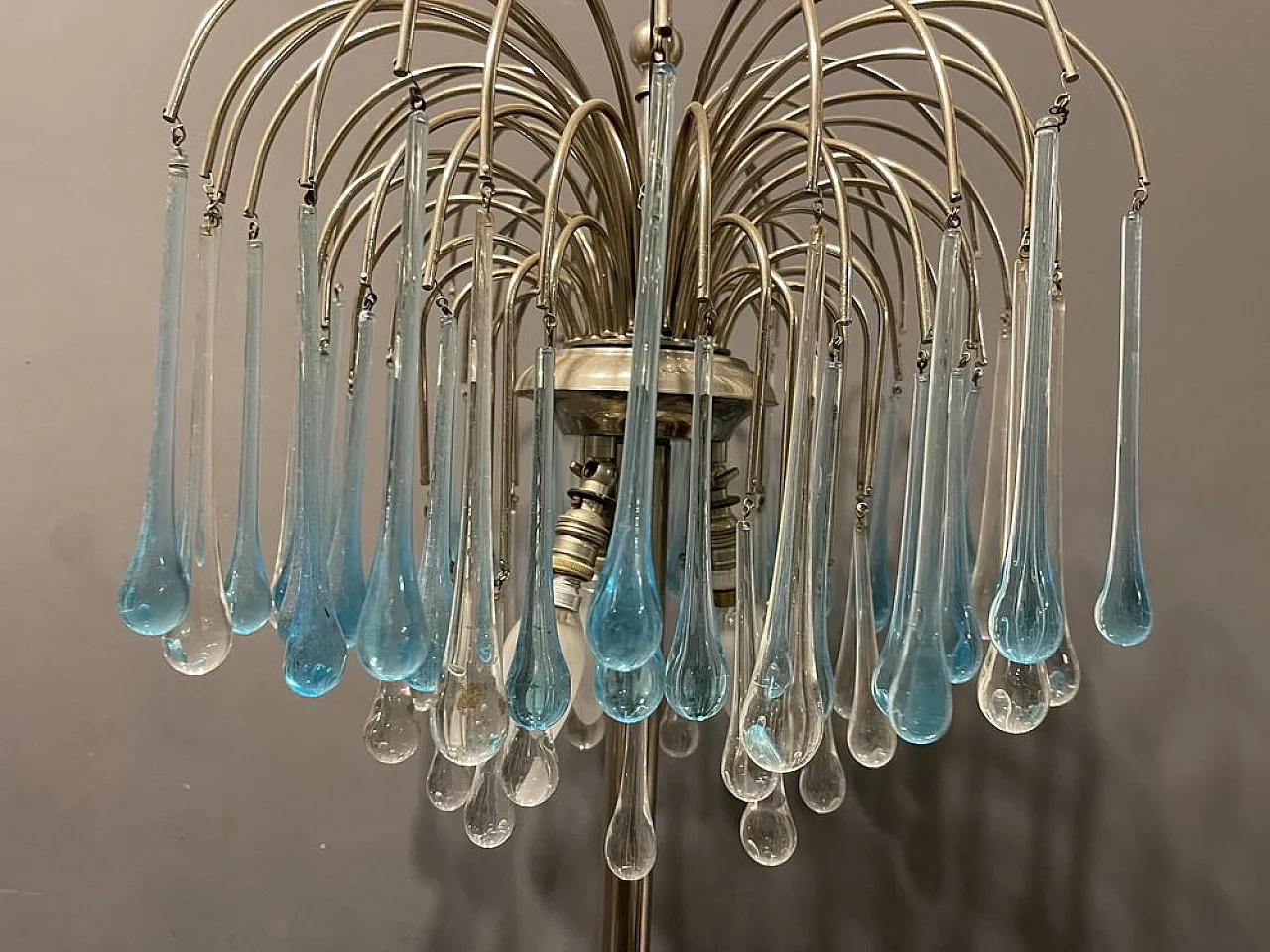 Waterfall floor lamp in Murano glass, 1960s 9