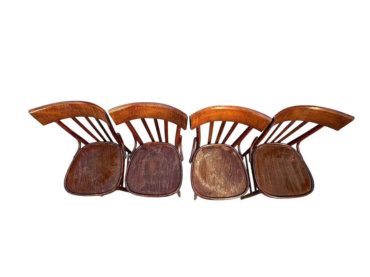 4 Thonet style wooden chairs, early 20th century 2