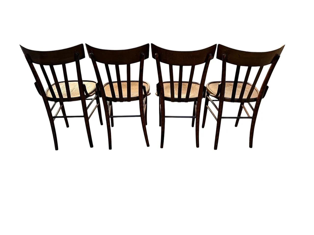 4 Thonet style wooden chairs, early 20th century 3