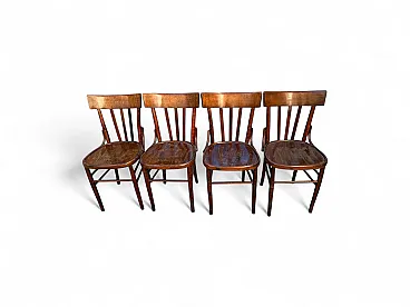 4 Thonet style wooden chairs, early 20th century