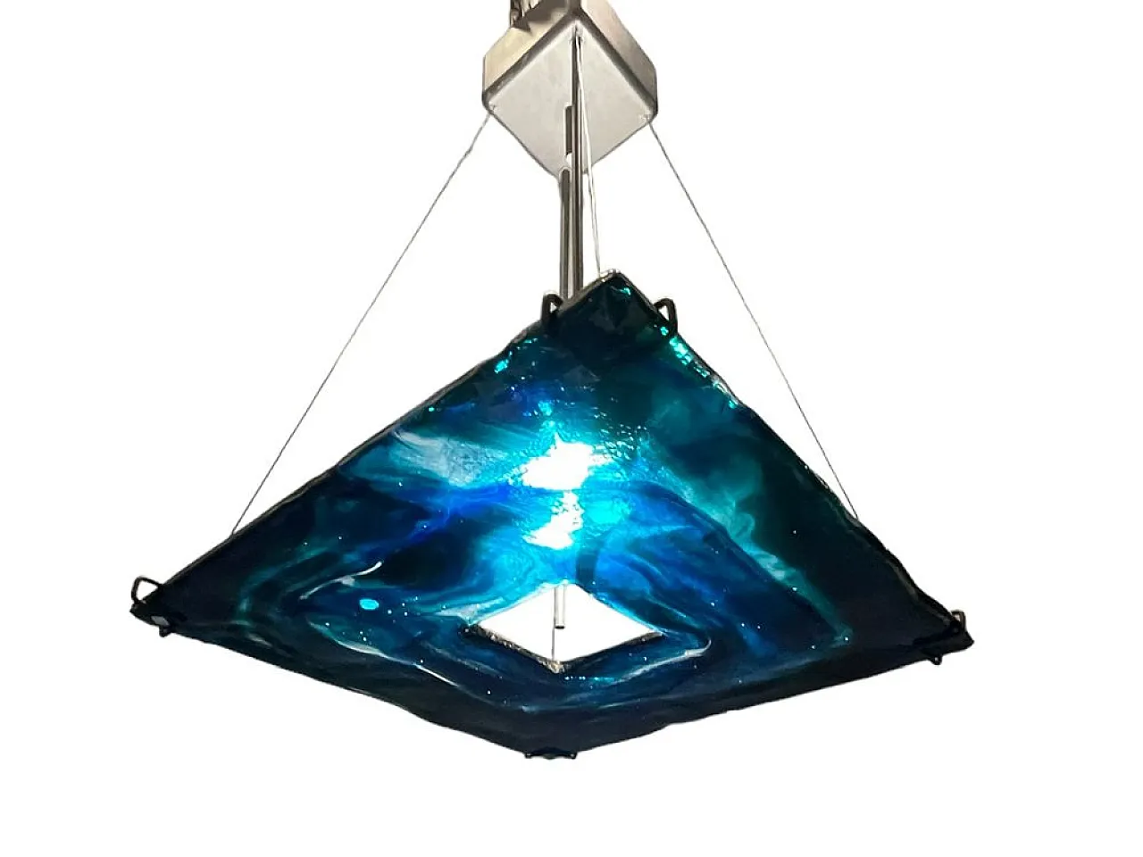 Architectural Murano glass pendant lamp by La Murrina, 1980s 6