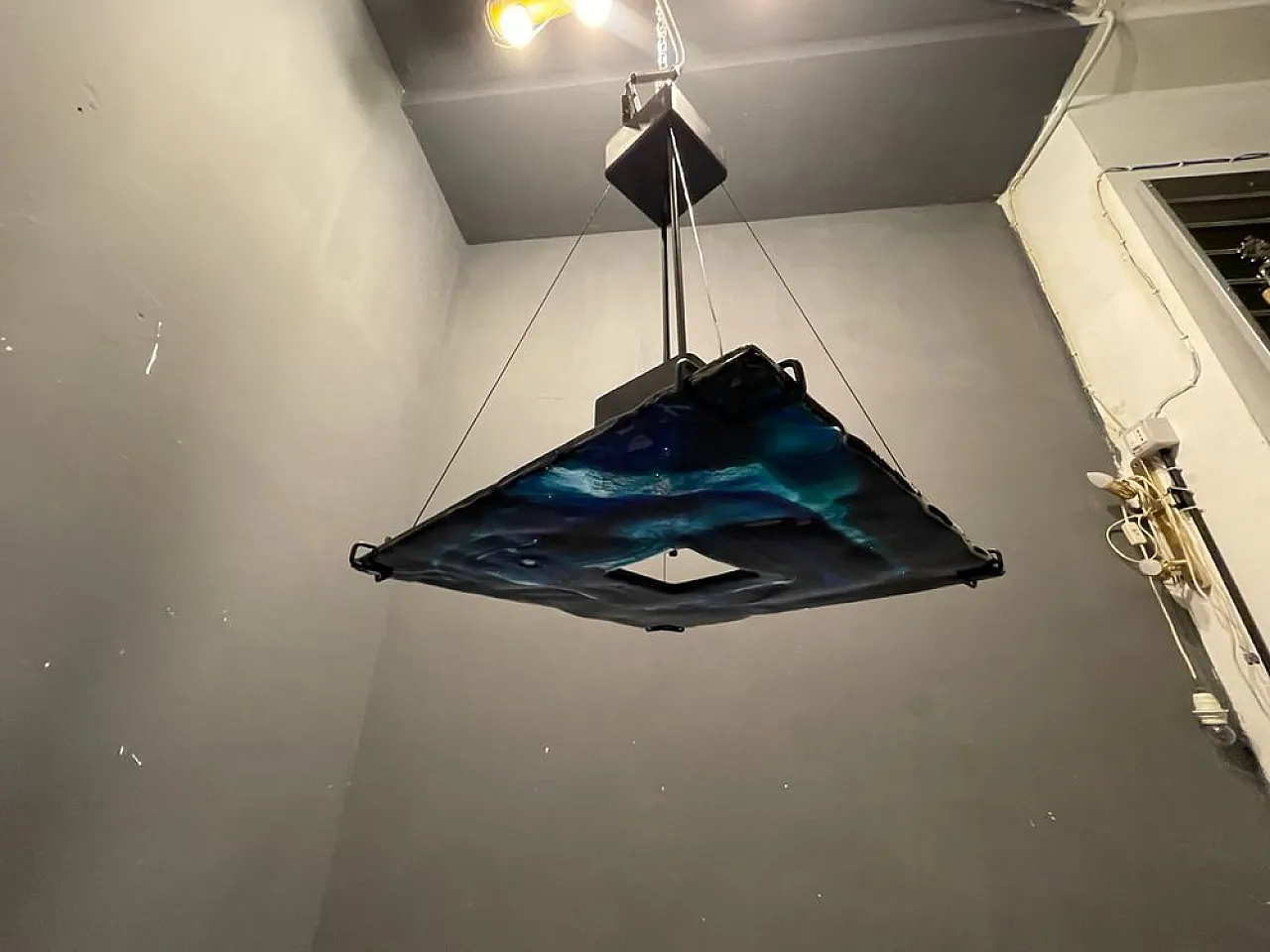 Architectural Murano glass pendant lamp by La Murrina, 1980s 10