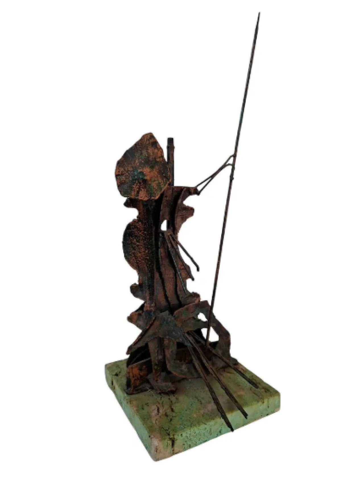 Don Chisciotte della Mancia in rame lavorato e saldobrasato, fine '900 3