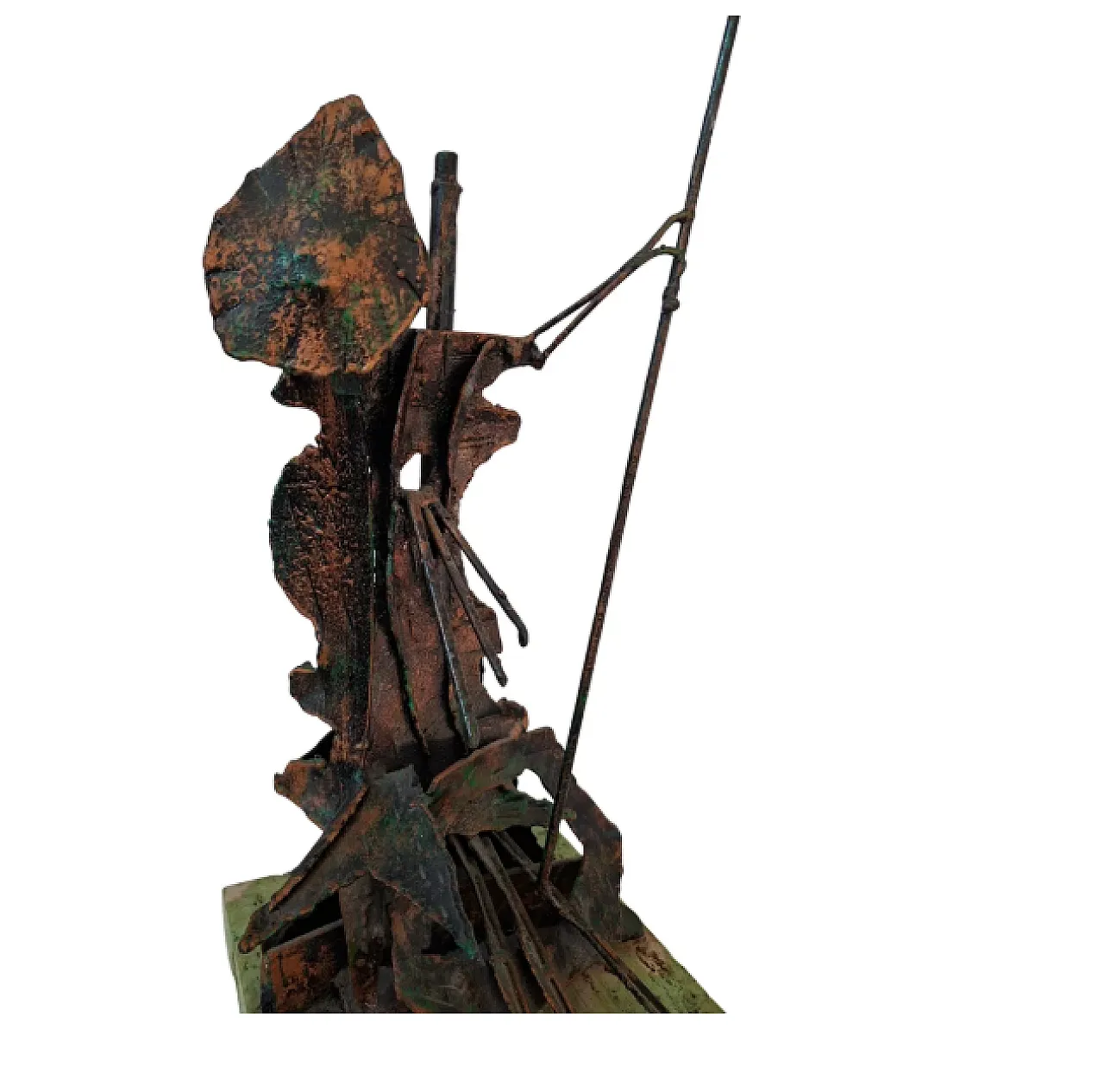 Don Chisciotte della Mancia in rame lavorato e saldobrasato, fine '900 5