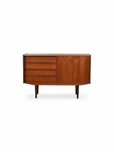 Credenza scandinava  con un'anta e cassetti, anni '60