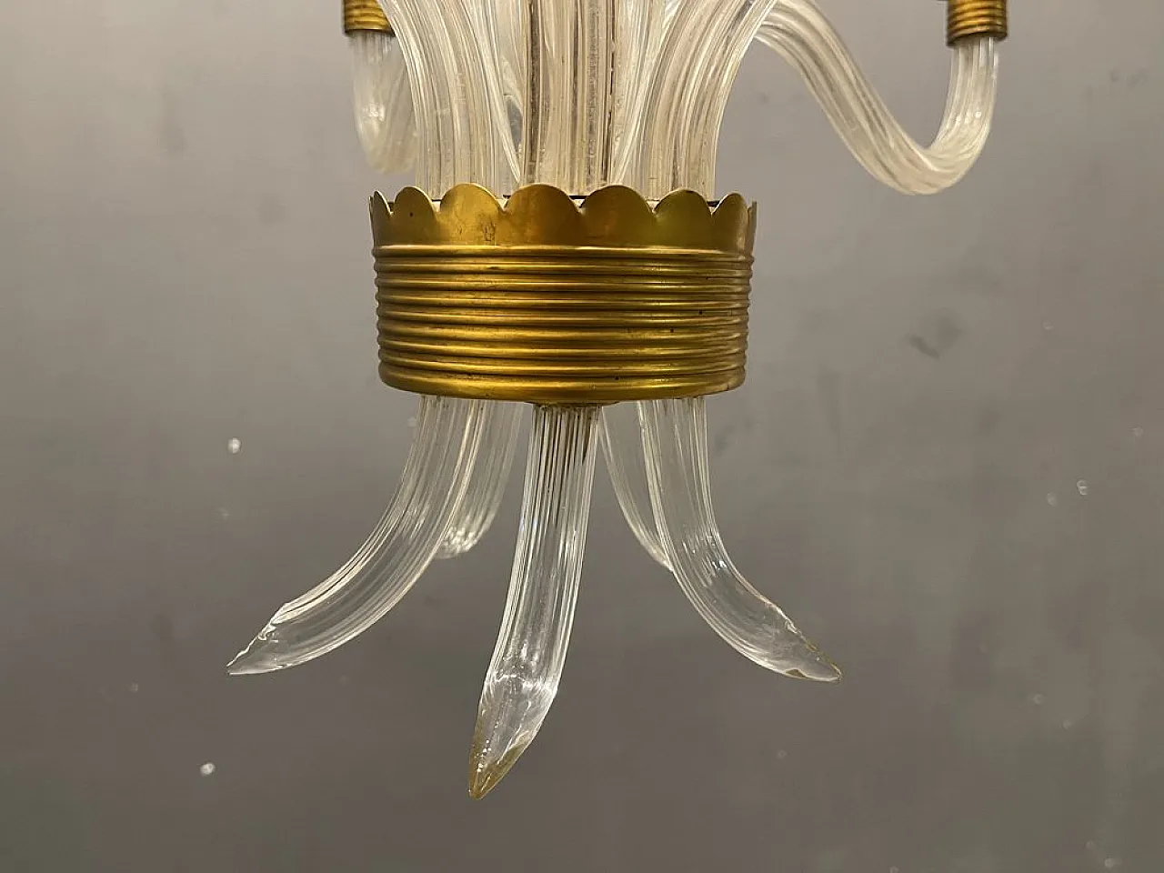 Murano glass Reticello chandelier, 1920s/40s by Venini, 1940s 12
