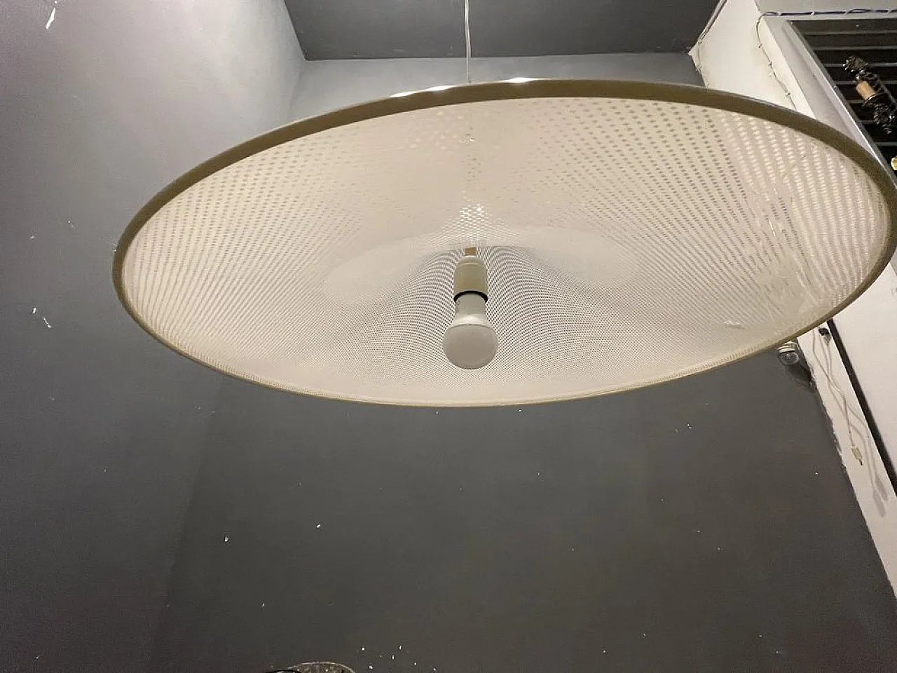 Mid-Century Reticello pendant lamp in plastic, 1960s 8