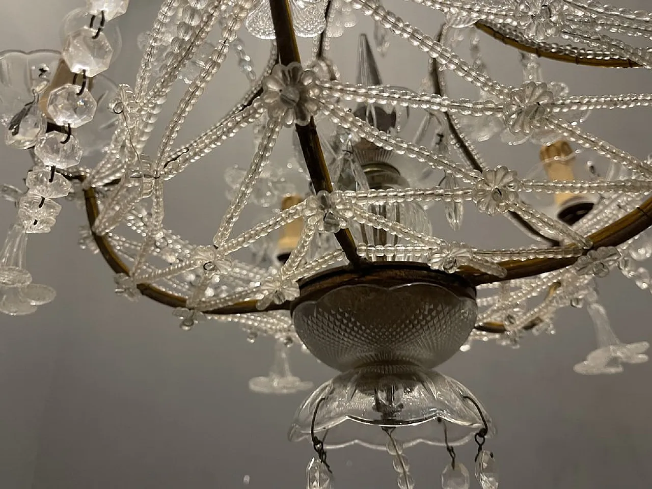 Murano crystal chandelier, 1950s 7