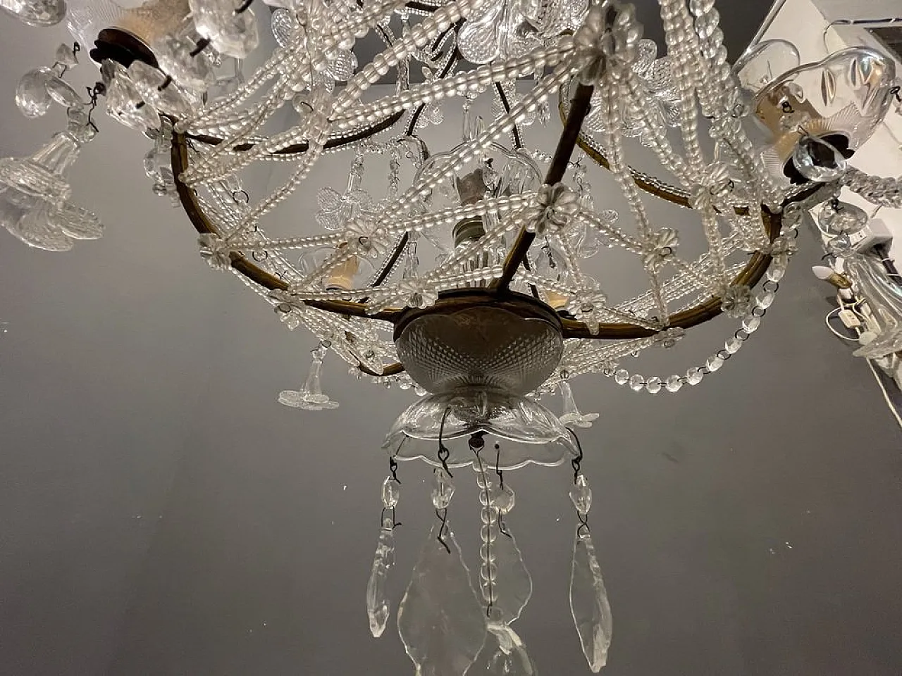 Murano crystal chandelier, 1950s 11