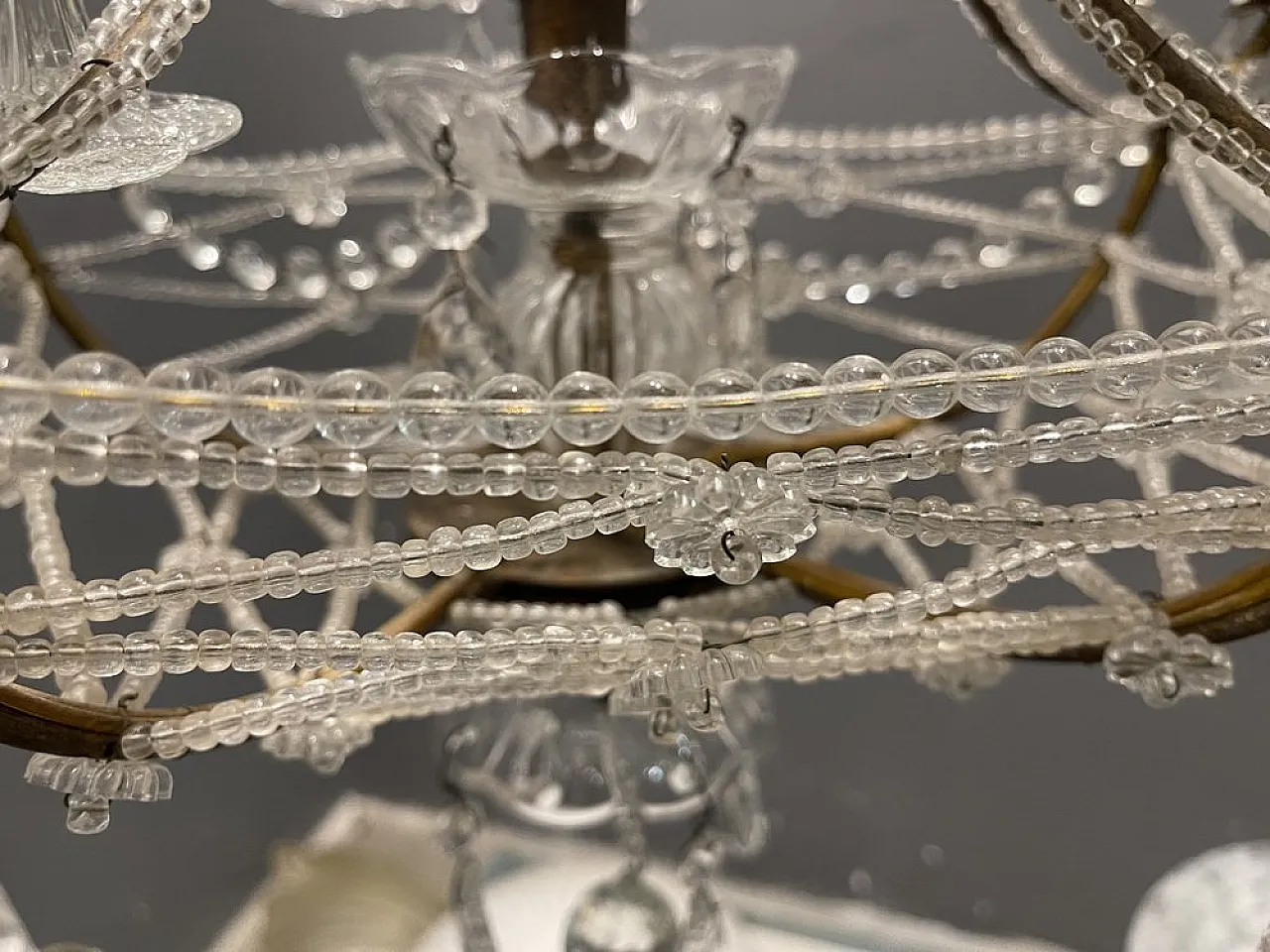 Murano crystal chandelier, 1950s 12