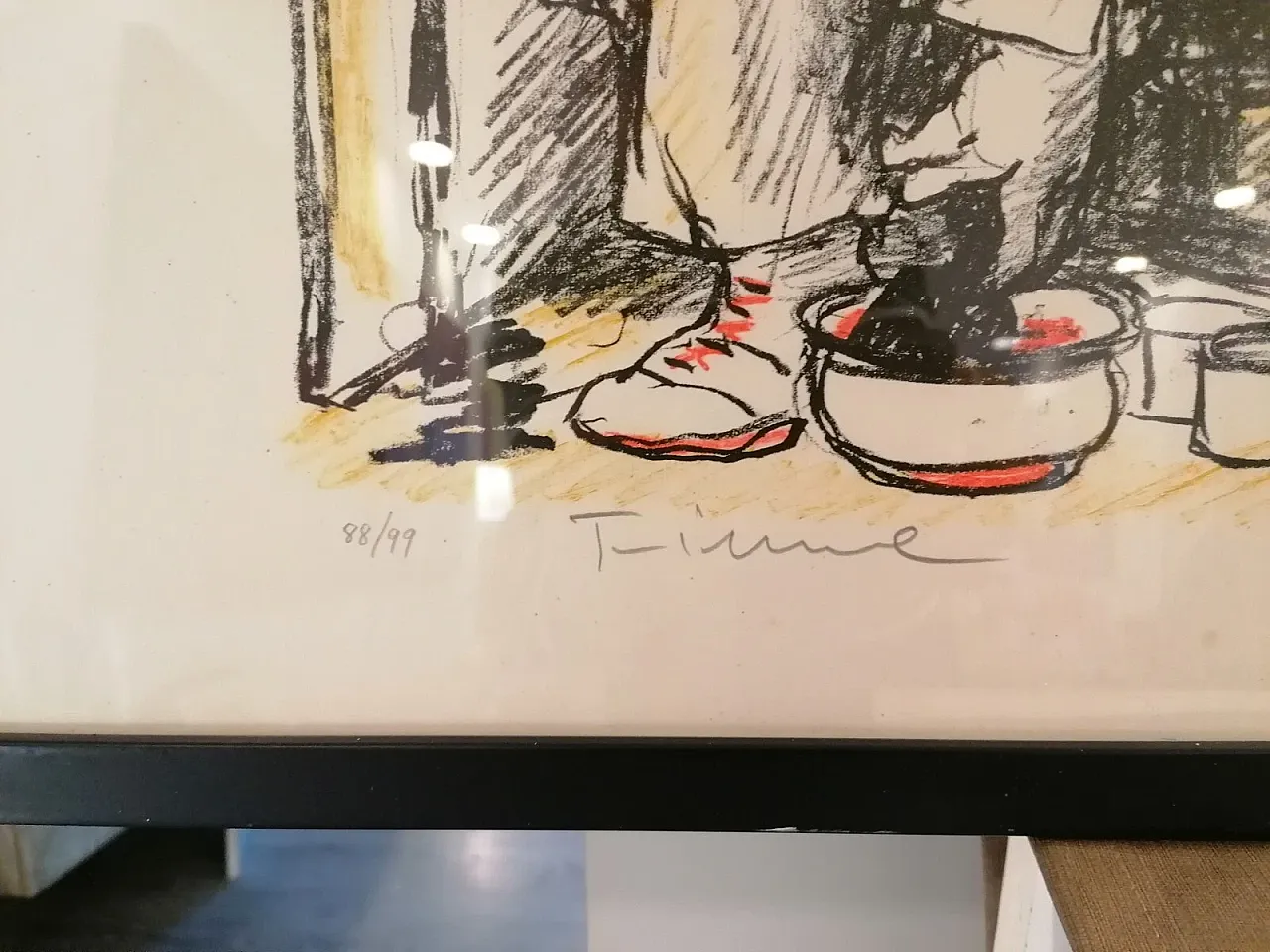 Salvatore Fiume, lithograph no. 88/99 on paper, 1990s 3