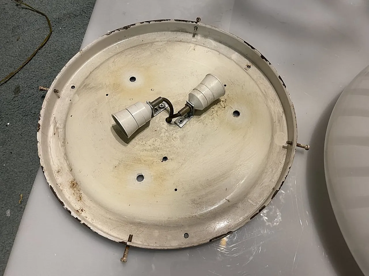 Murano glass recessed light attributed to Venini Paolo, 1960s 2