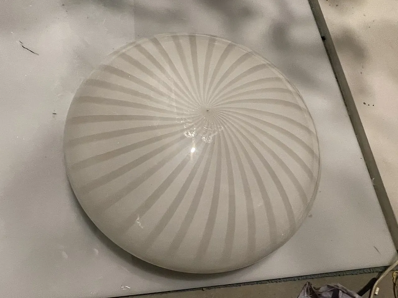 Murano glass recessed light attributed to Venini Paolo, 1960s 3