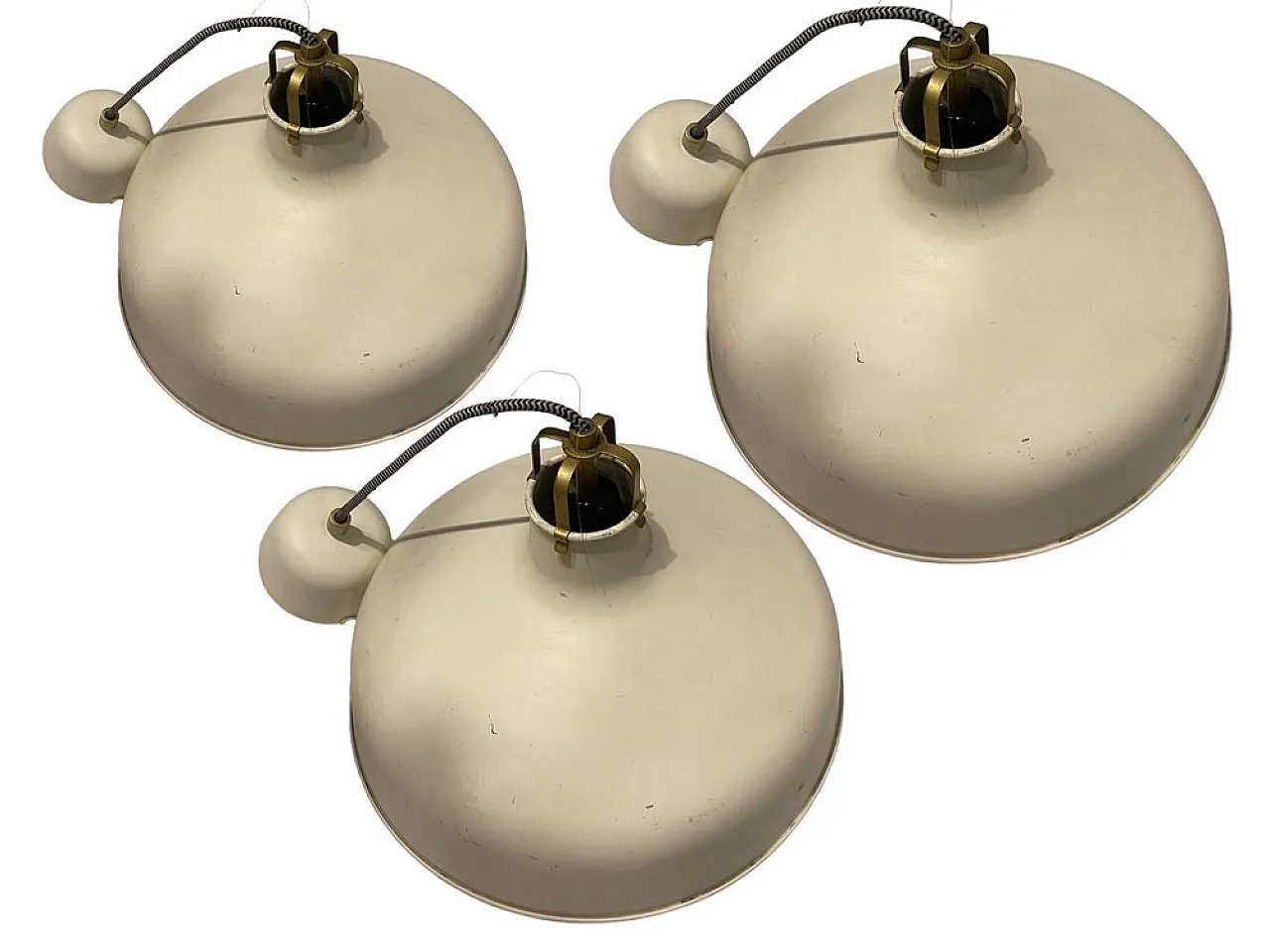 3 Industrial Pendant Lights, 1960s 7