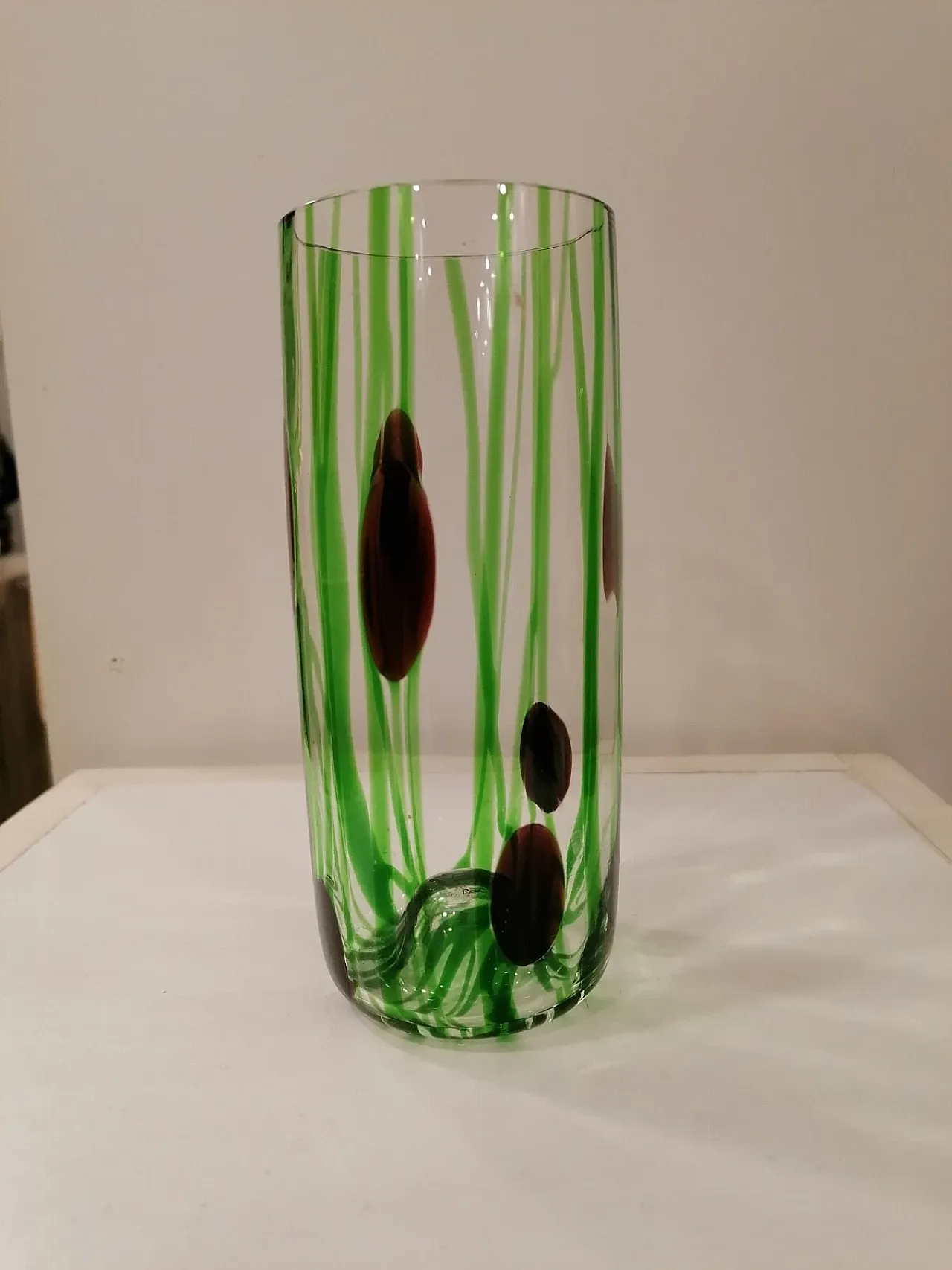 Liberty collection vase, in Murano glass by Moretti, 1990s 1