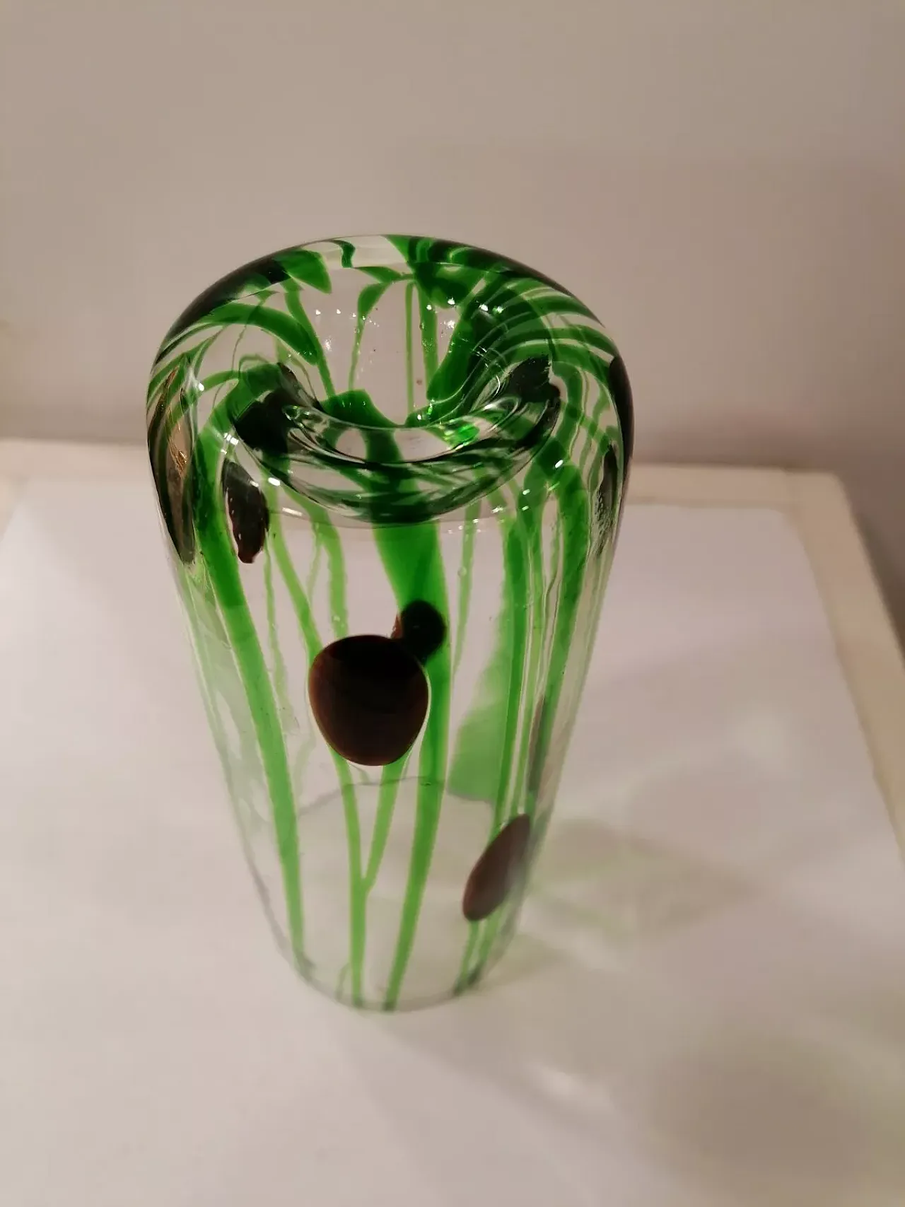 Liberty collection vase, in Murano glass by Moretti, 1990s 3