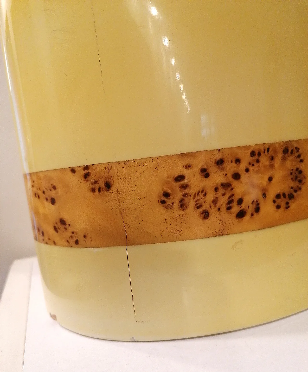 Ice bucket in lacquered wood and briar by Tommaso Barbi, 1970s 4