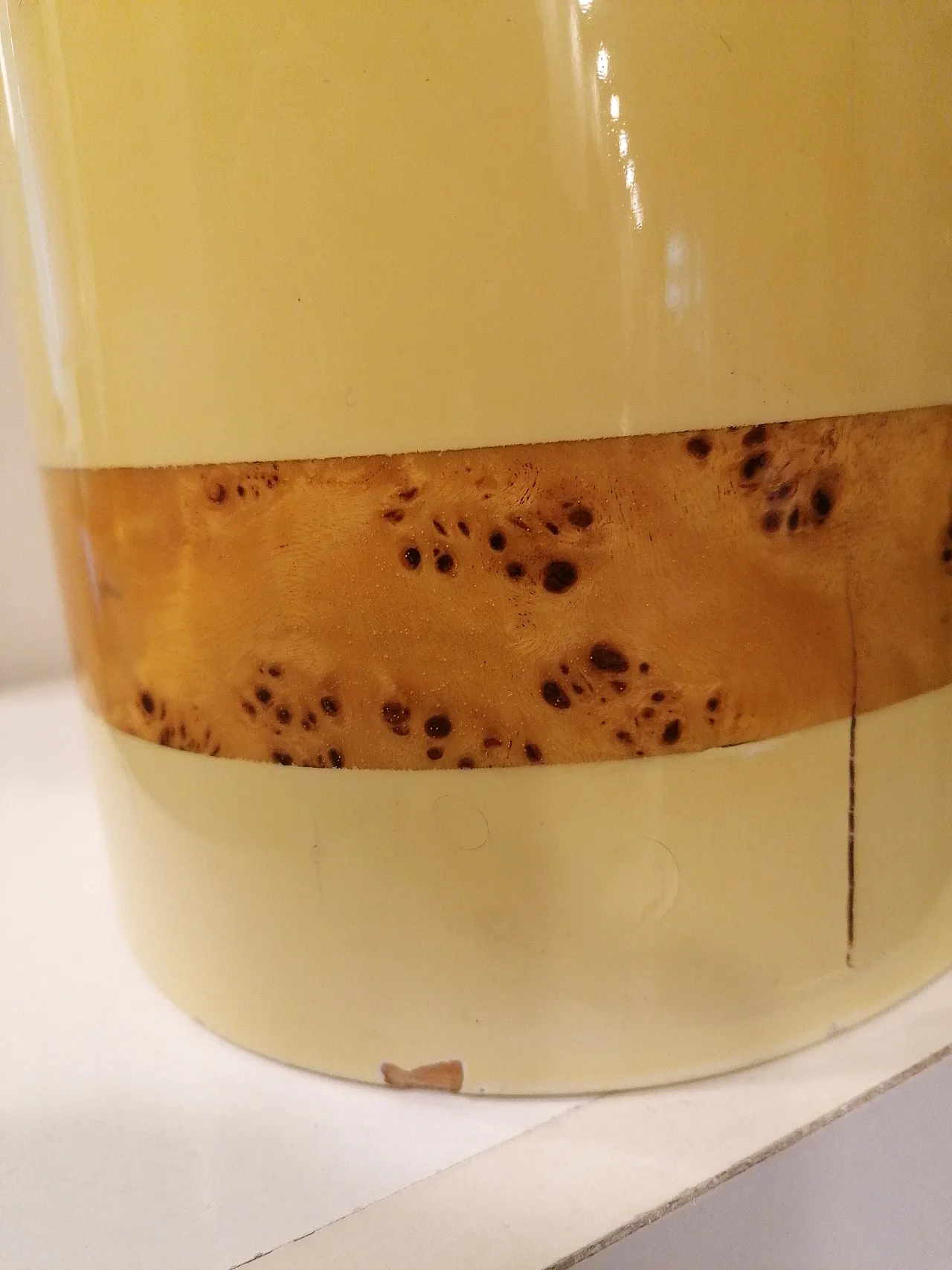 Ice bucket in lacquered wood and briar by Tommaso Barbi, 1970s 5