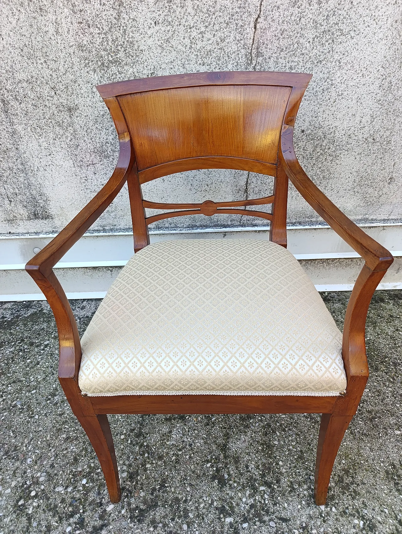 4 cherry wood armchairs, 19th century 2