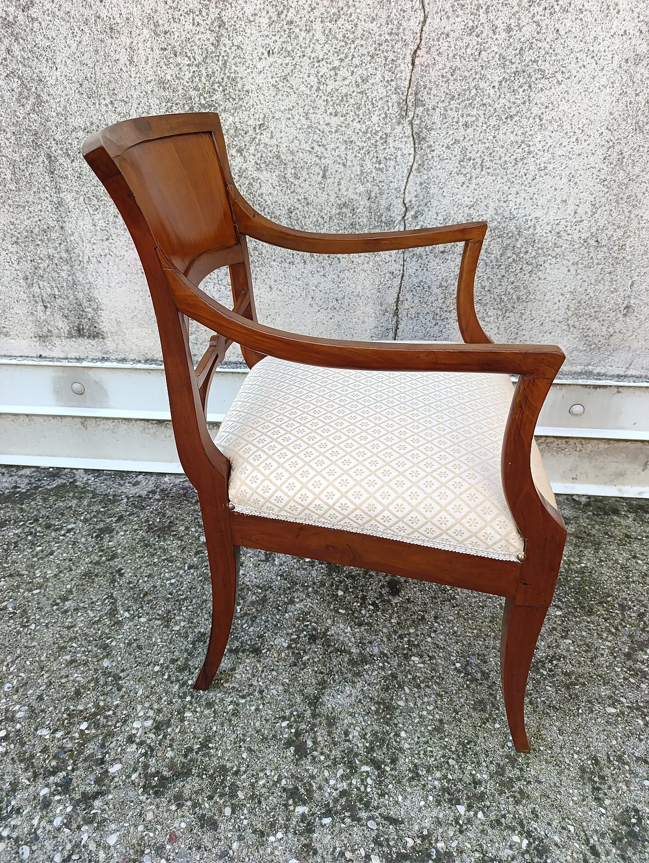 4 cherry wood armchairs, 19th century 3