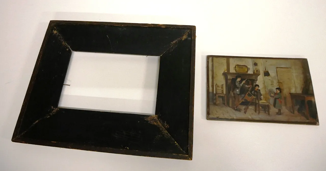 Fanciulli che giocano di Albano Lugli pittore emiliano, '800 3