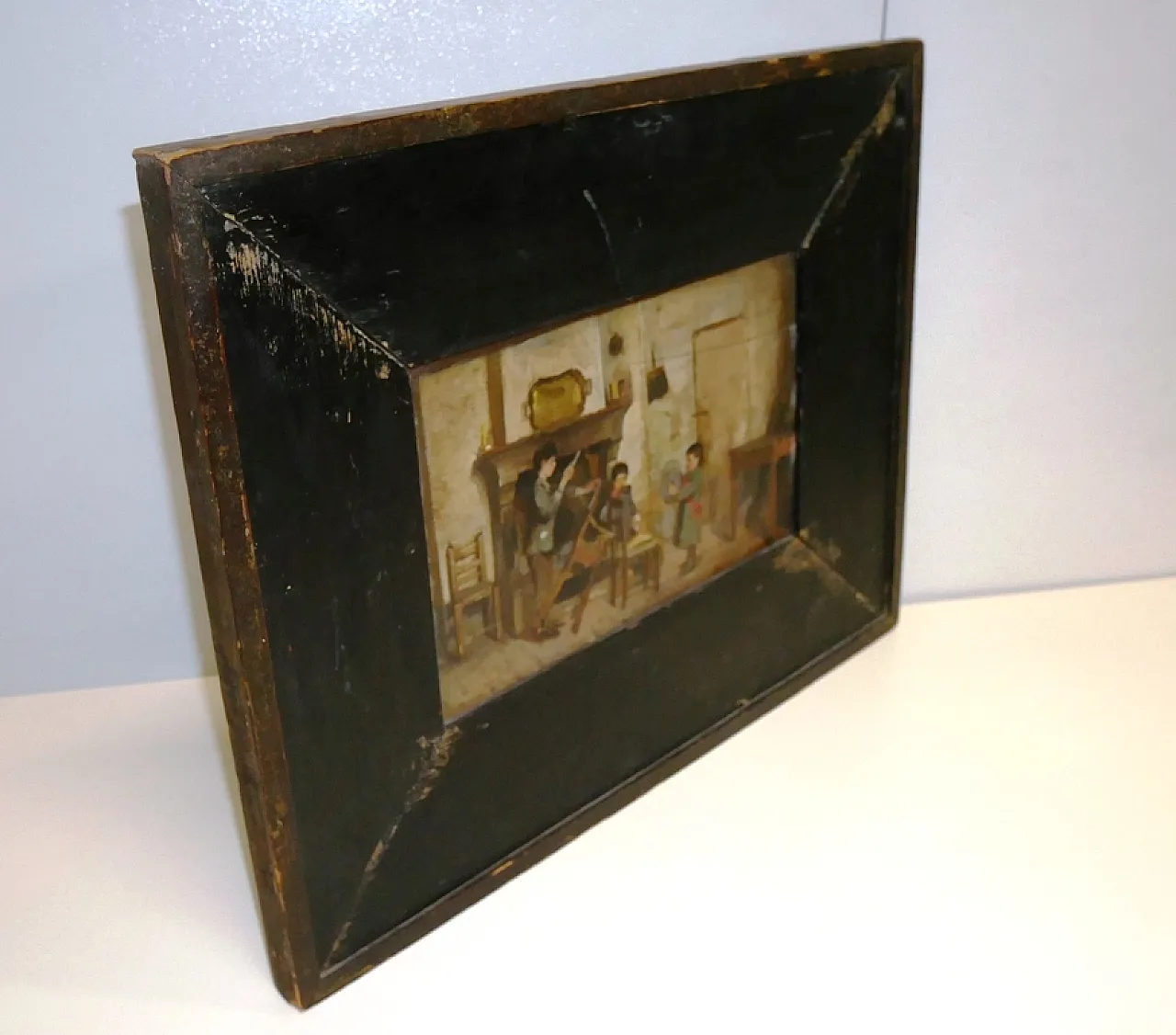 Fanciulli che giocano di Albano Lugli pittore emiliano, '800 6