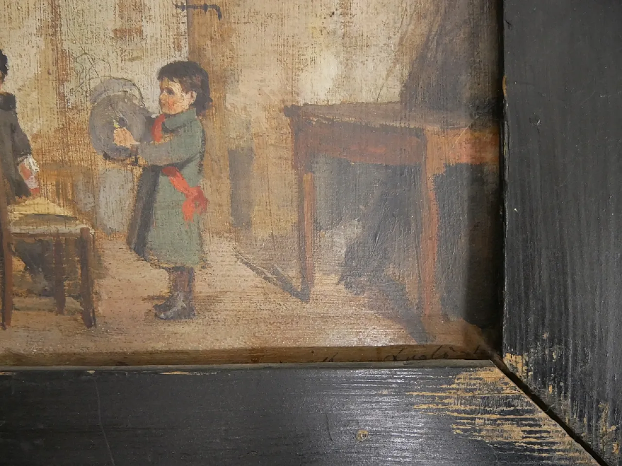 Fanciulli che giocano di Albano Lugli pittore emiliano, '800 8