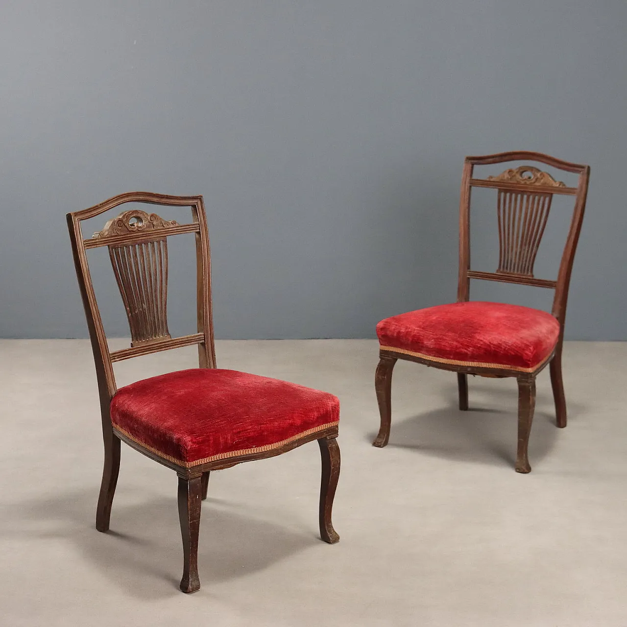 Coppia di sedie in mogano, primo '900 1