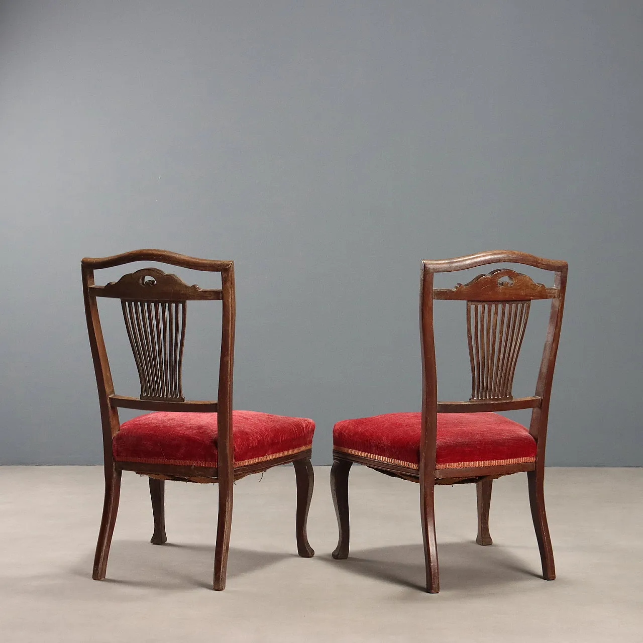 Coppia di sedie in mogano, primo '900 4