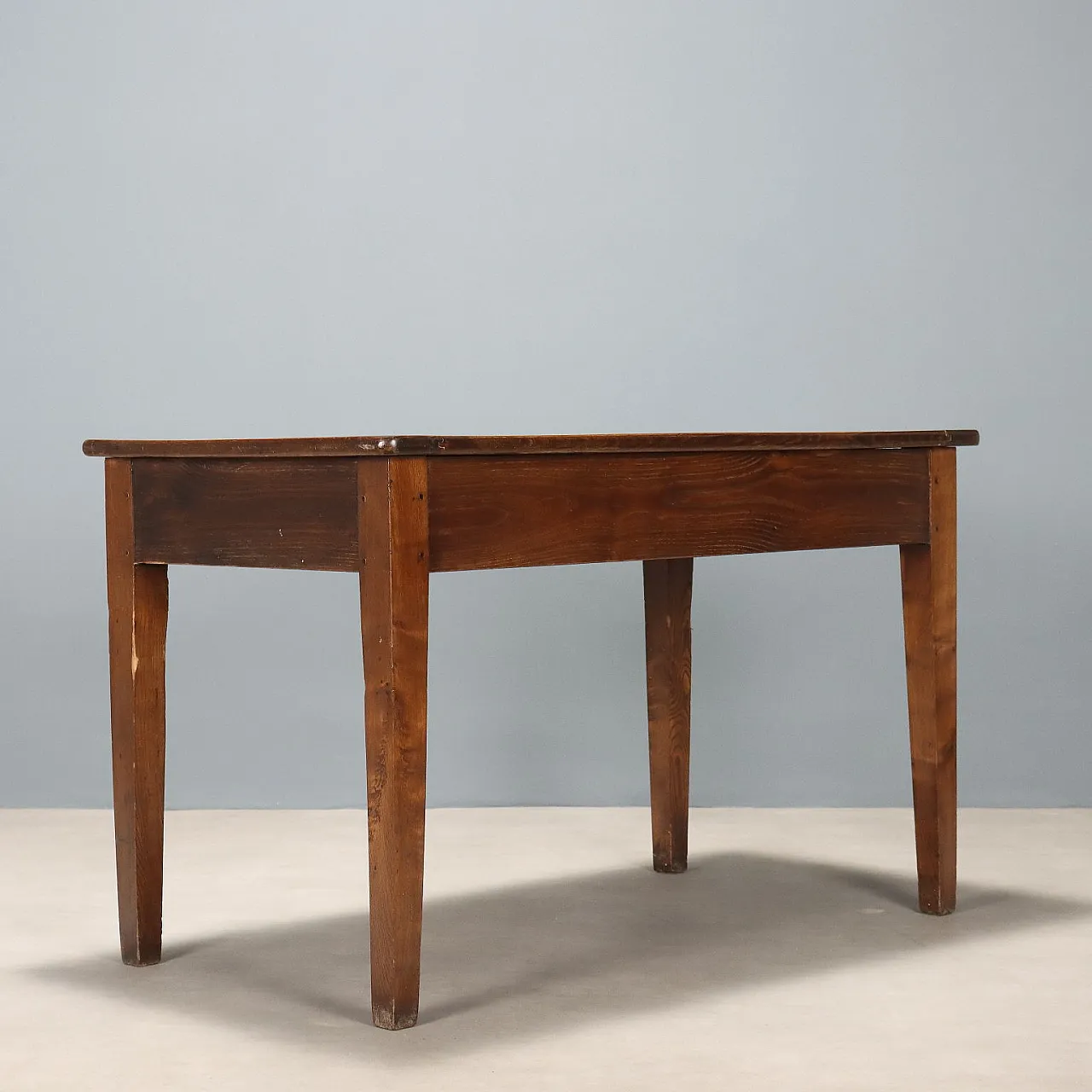 Tavolo in rovere con due cassetti, metà '800 7