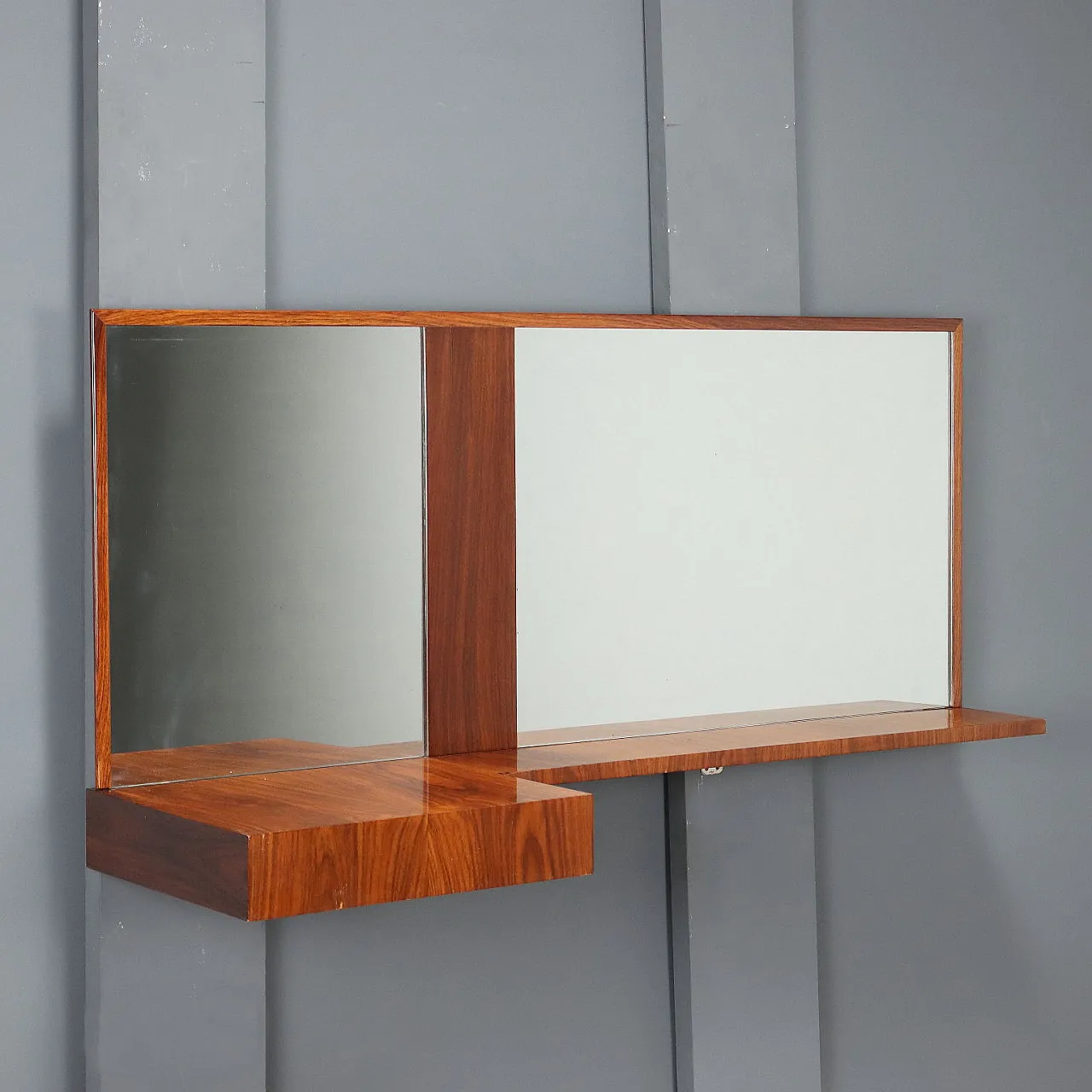 Toilette a parete con impiallacciato in legno esotico, '900 1