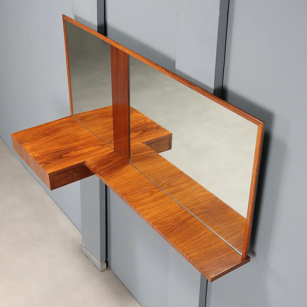 Toilette a parete con impiallacciato in legno esotico, '900 3