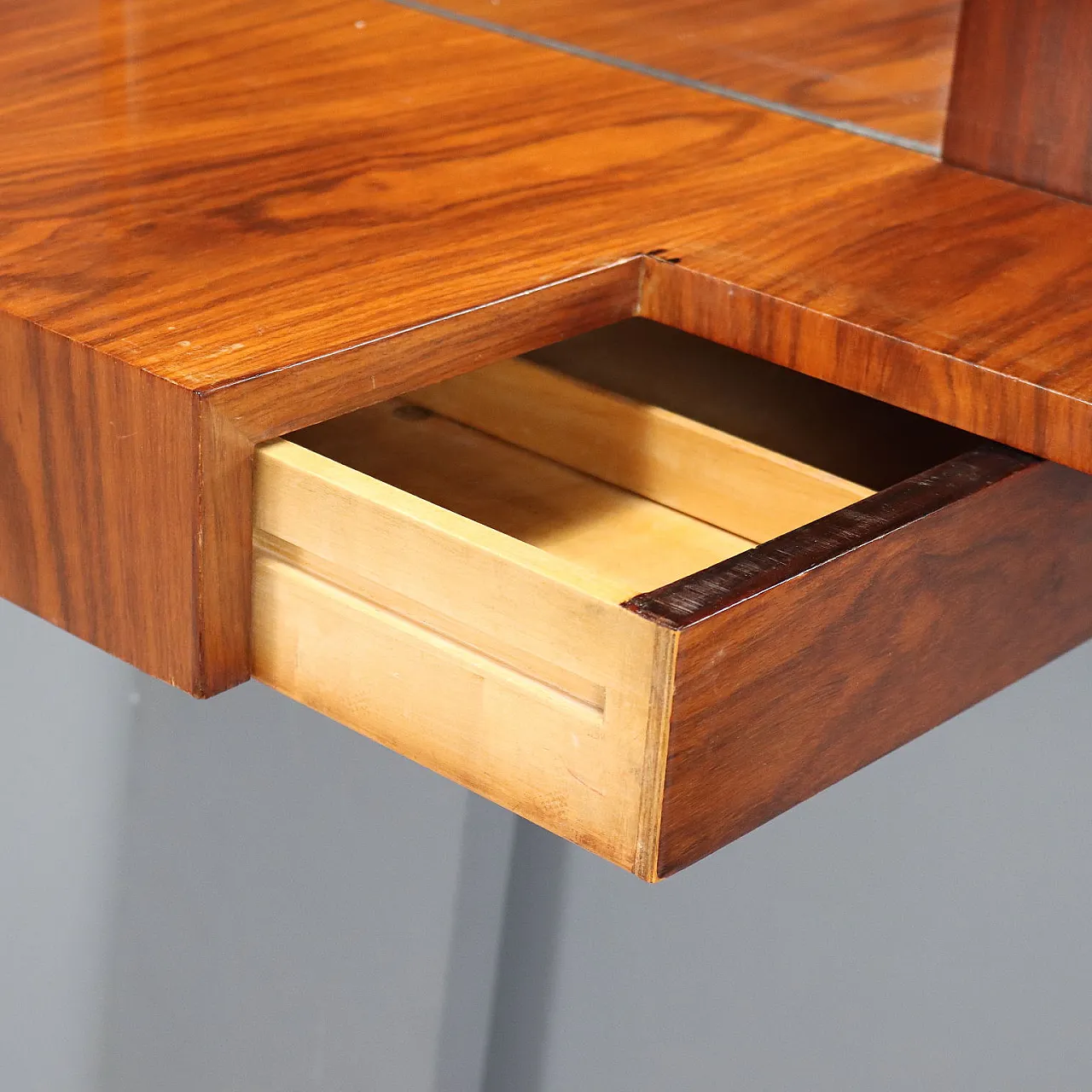 Toilette a parete con impiallacciato in legno esotico, '900 7