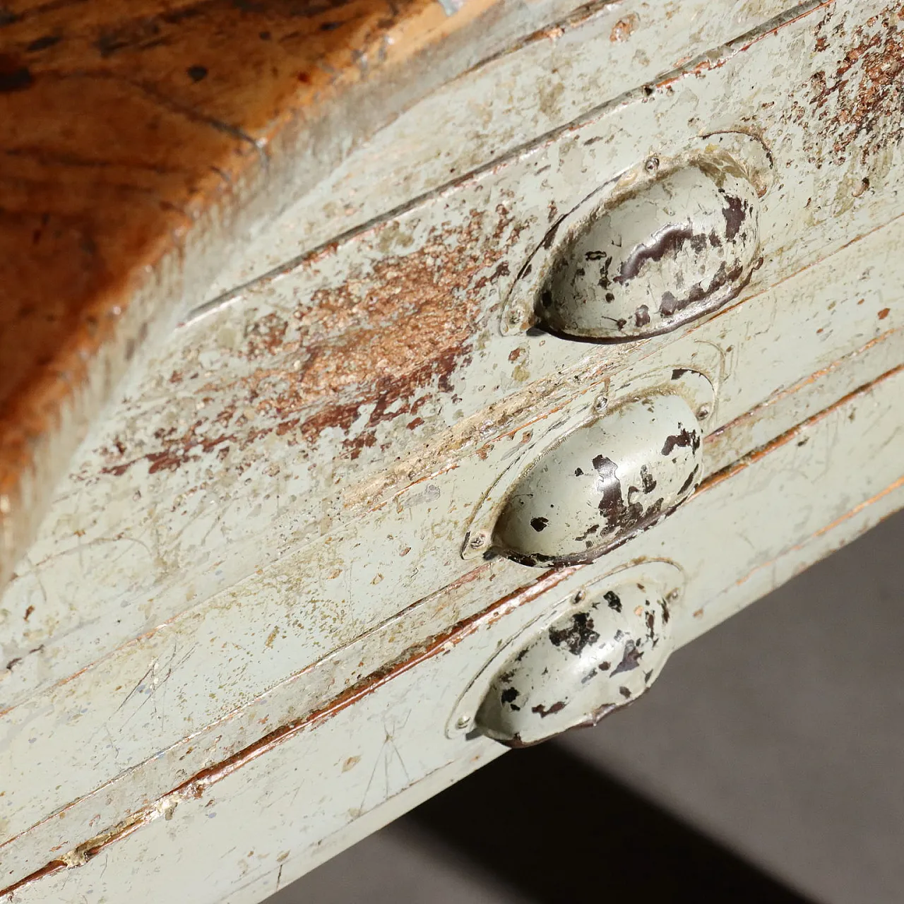 Banco da lavoro con quattro postazioni di lavoro, '900 7