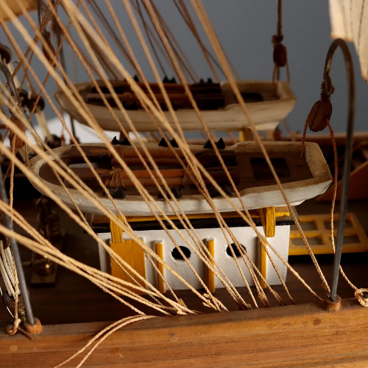 Hand-built wooden sailing ship, 20th century 6