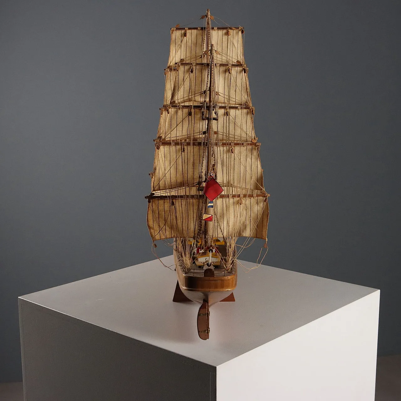 Hand-built wooden sailing ship, 20th century 9