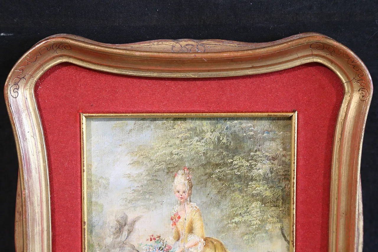 Lady in the gardens oil painting on canvas French, 19th century 1