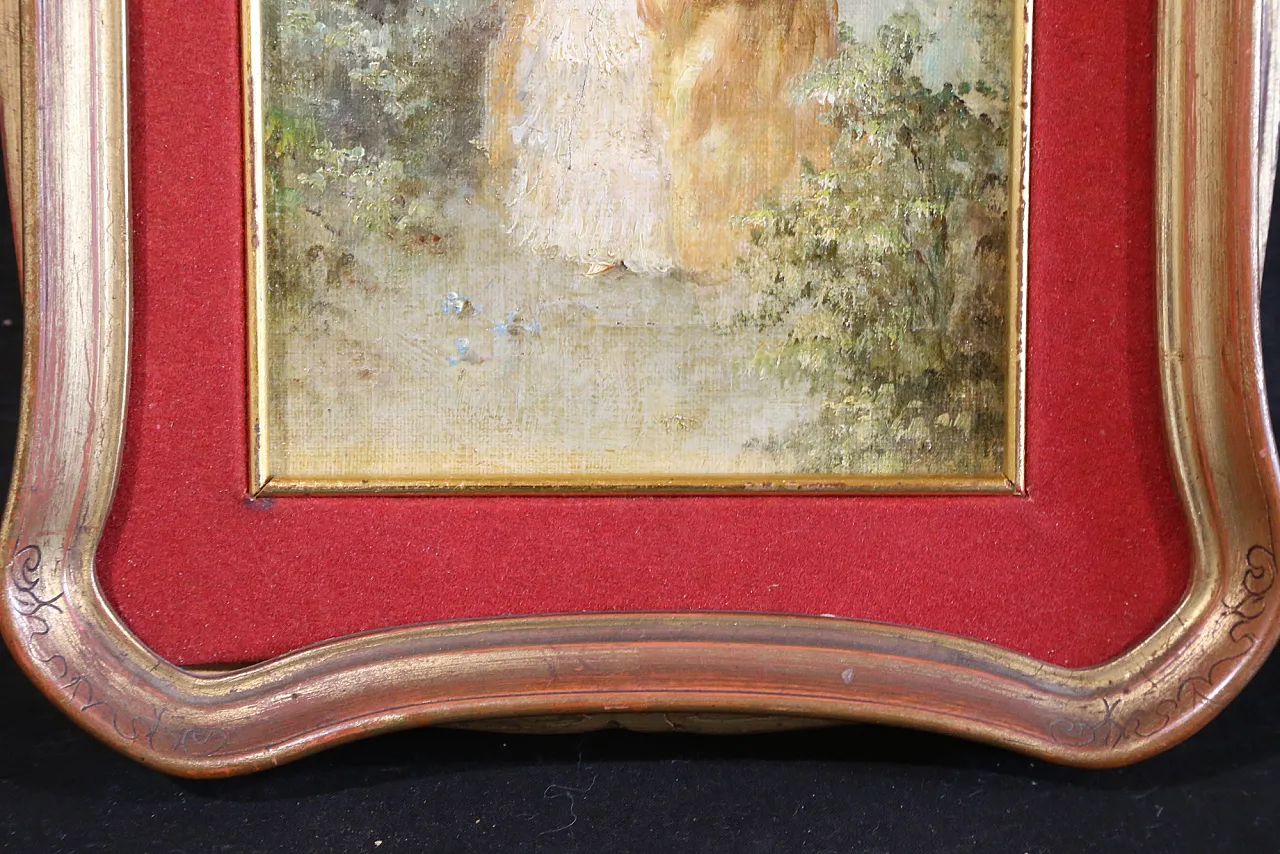 Lady in the gardens oil painting on canvas French, 19th century 2