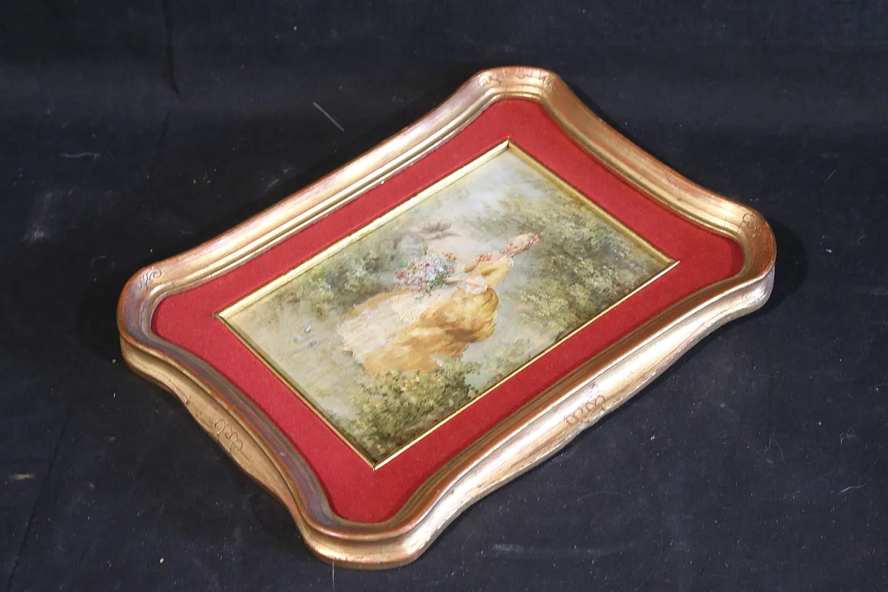 Lady in the gardens oil painting on canvas French, 19th century 4