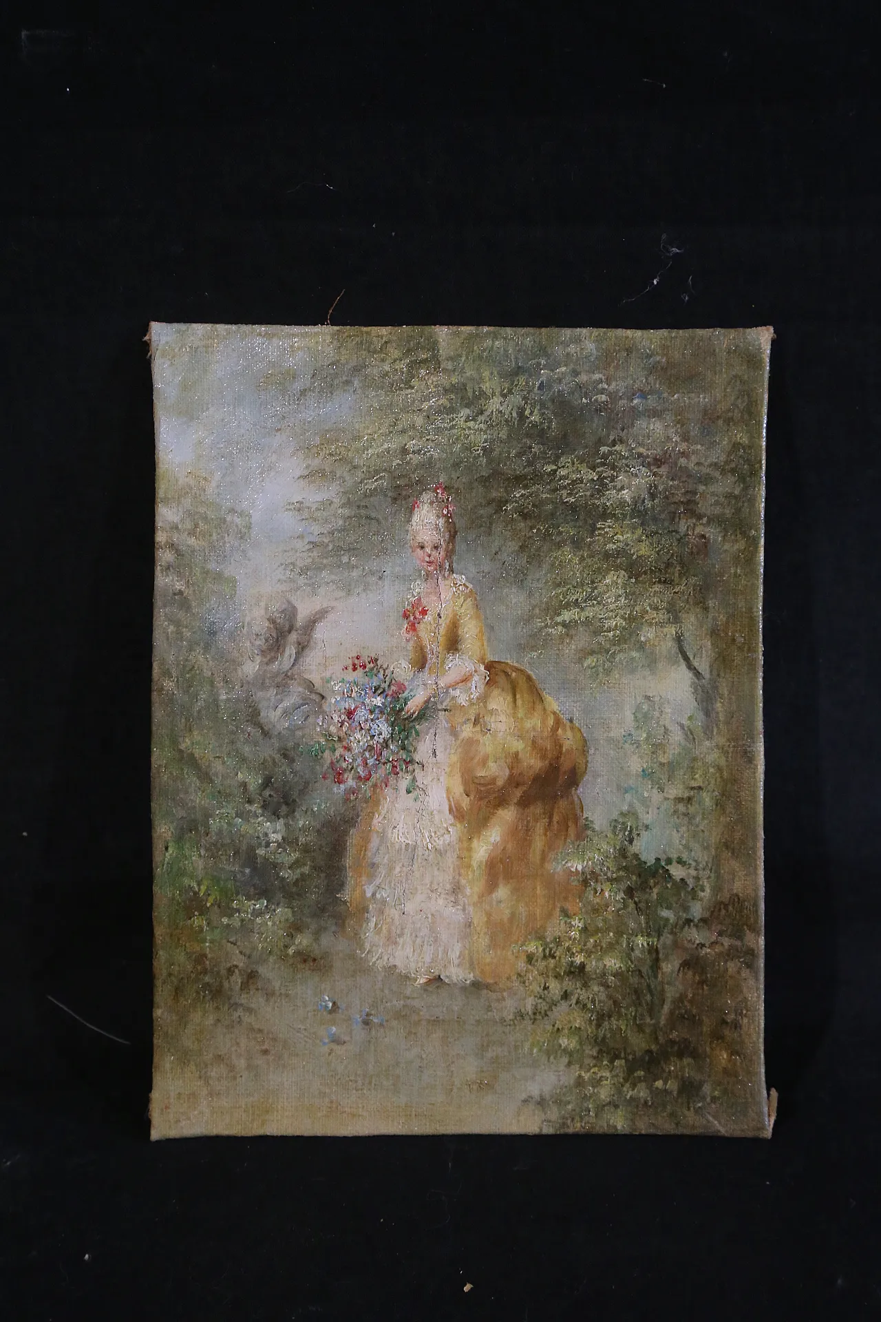 Lady in the gardens oil painting on canvas French, 19th century 5