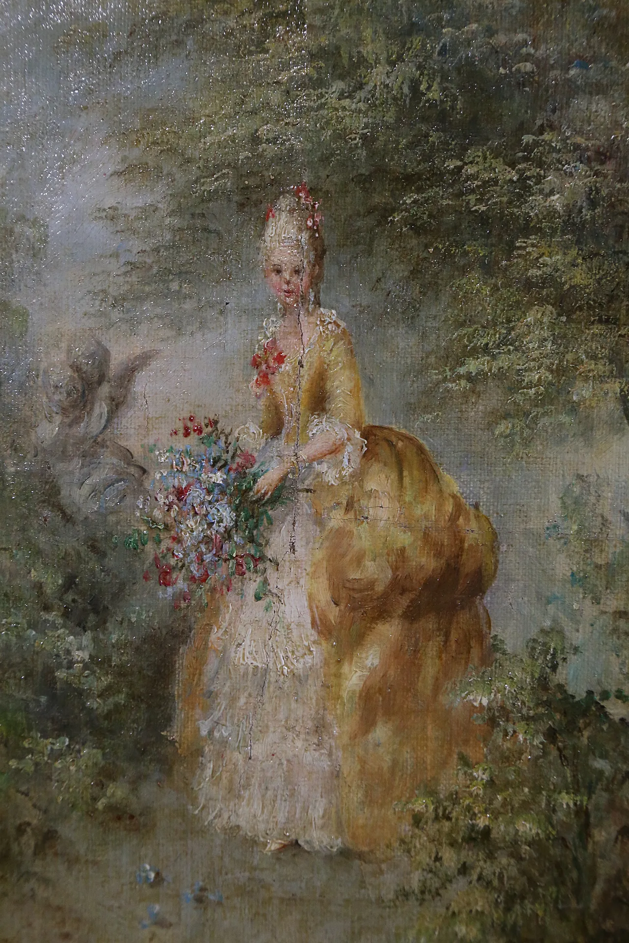Lady in the gardens oil painting on canvas French, 19th century 7