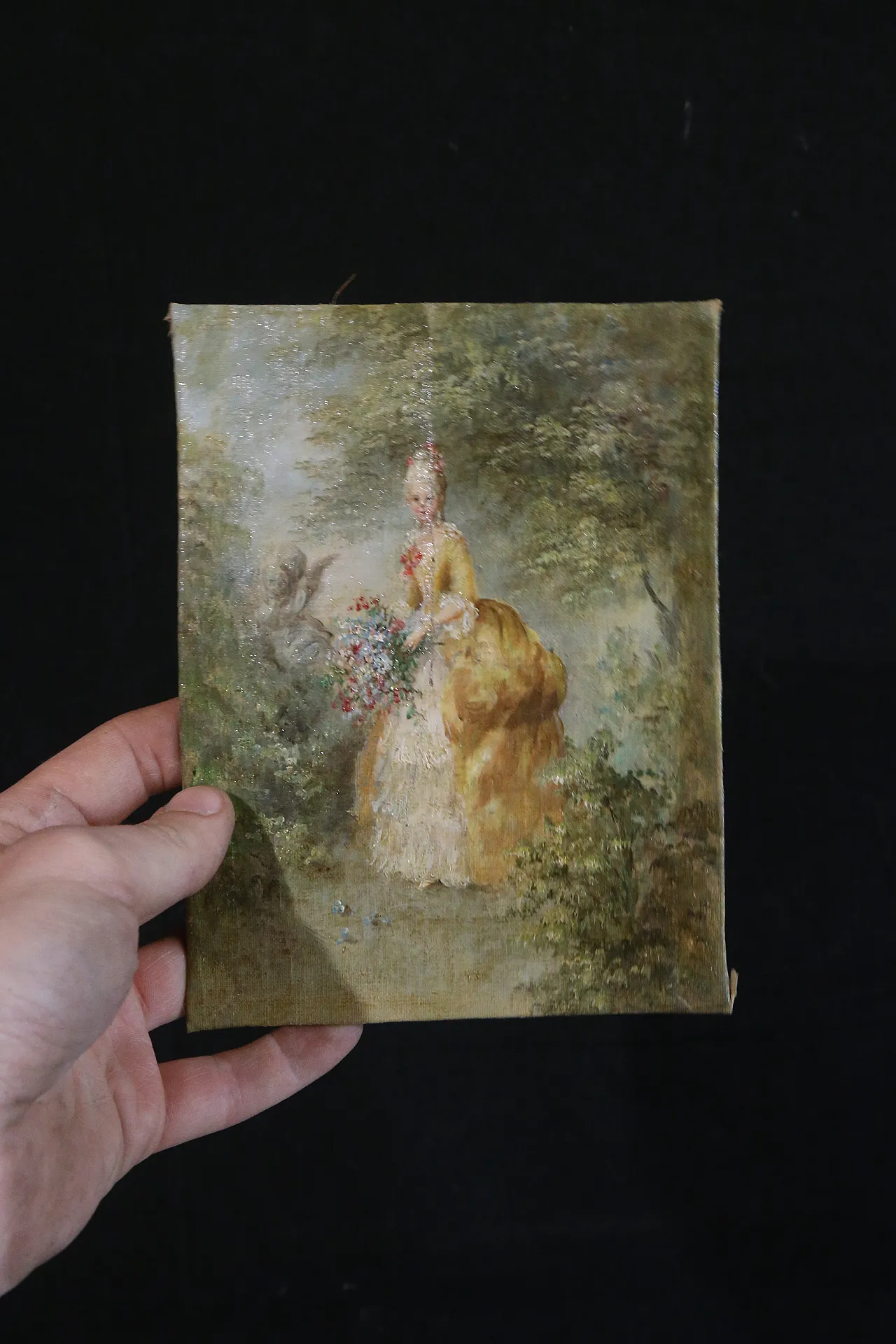 Lady in the gardens oil painting on canvas French, 19th century 10