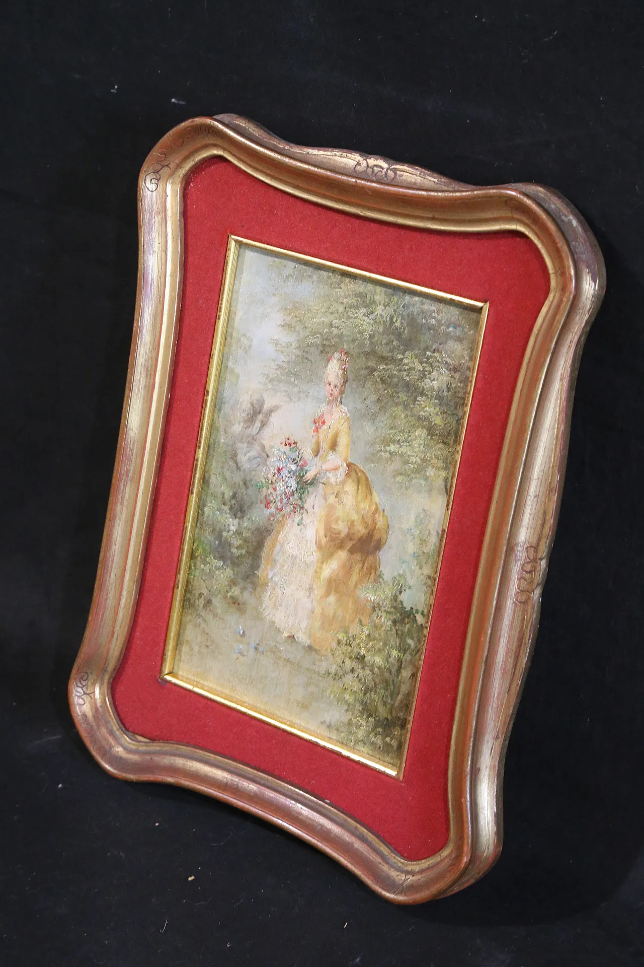 Lady in the gardens oil painting on canvas French, 19th century 17