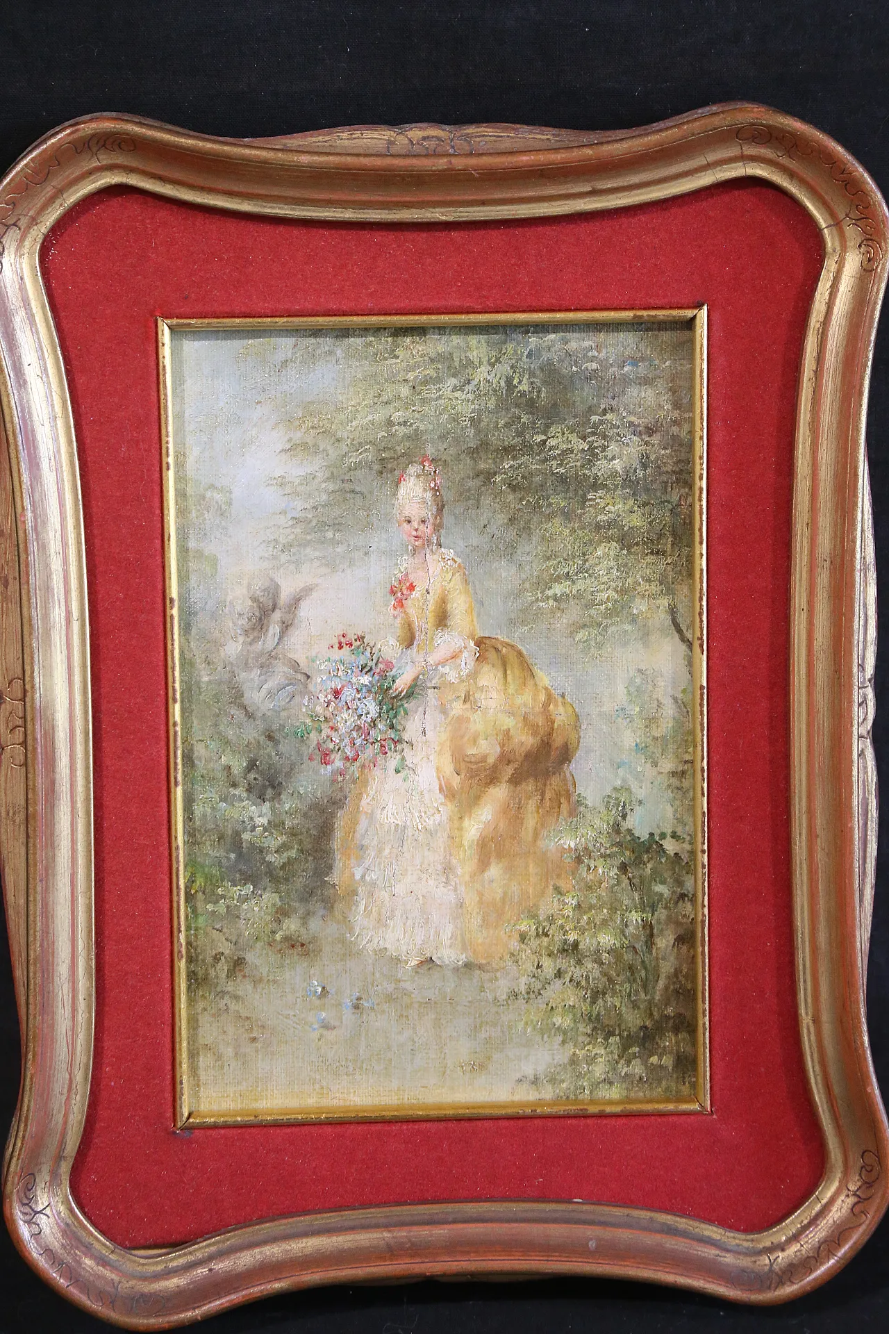 Lady in the gardens oil painting on canvas French, 19th century 18
