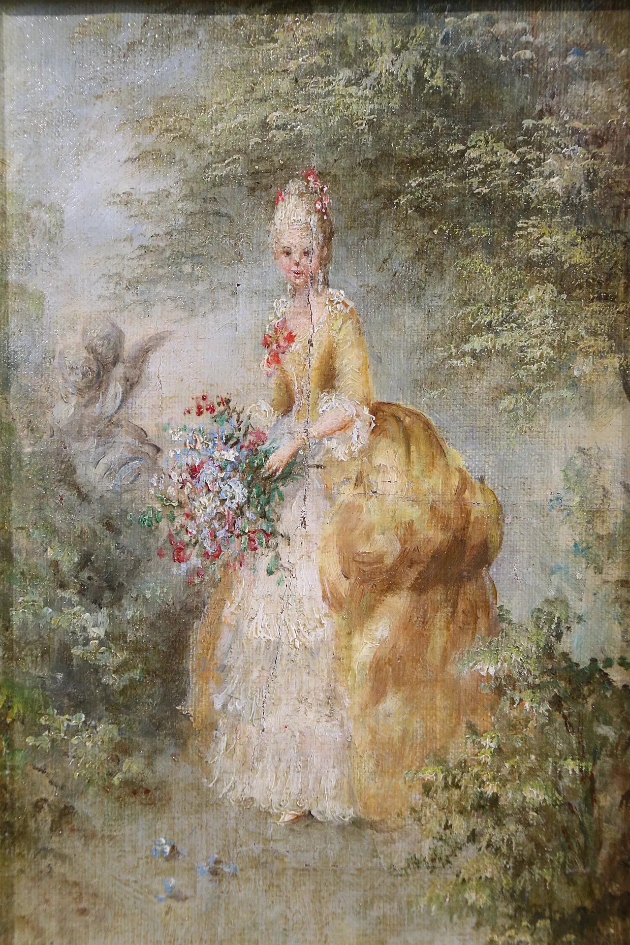 Lady in the gardens oil painting on canvas French, 19th century 20