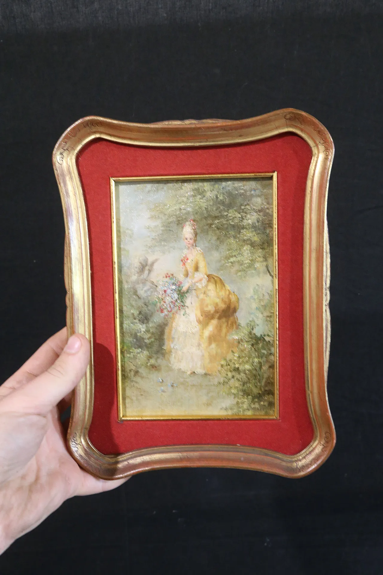 Lady in the gardens oil painting on canvas French, 19th century 21