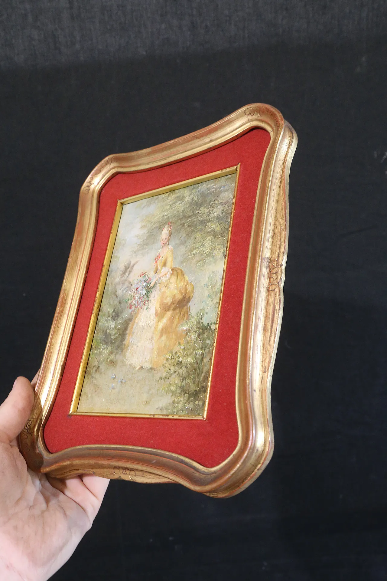 Lady in the gardens oil painting on canvas French, 19th century 23